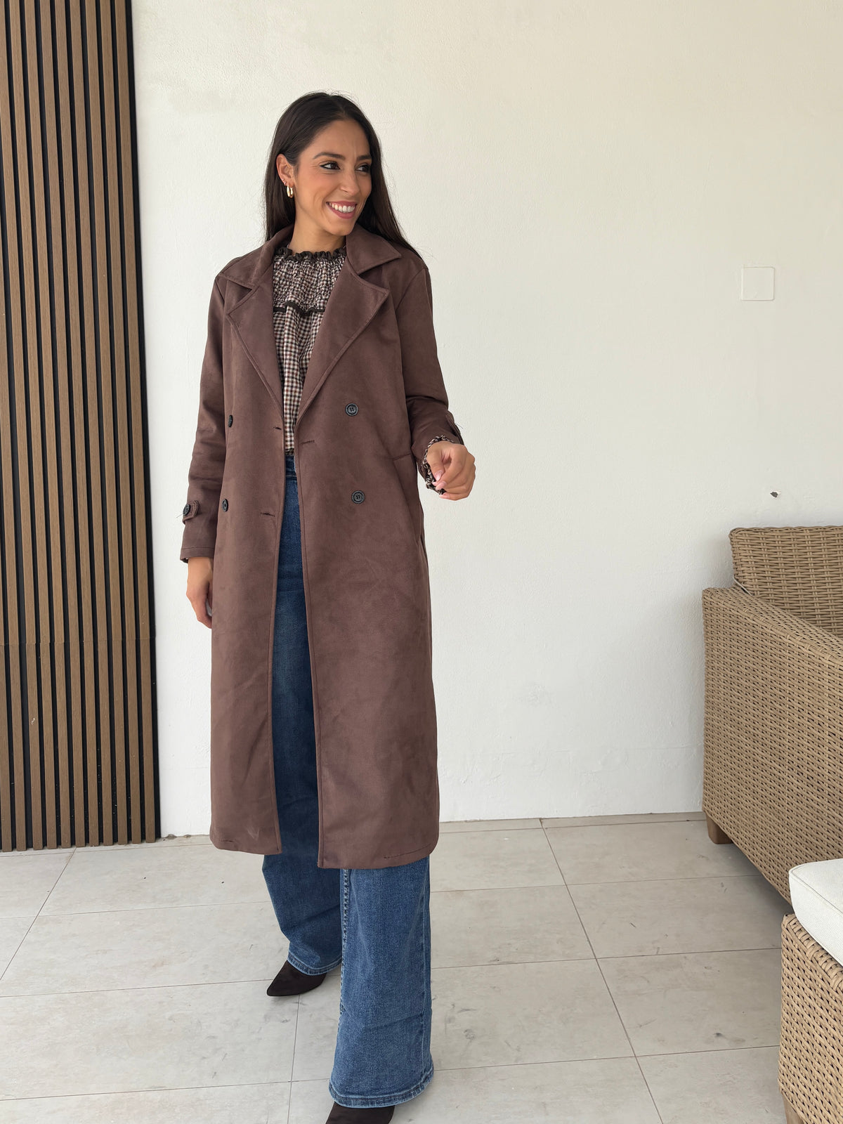 Gabardina Antelina Marrón