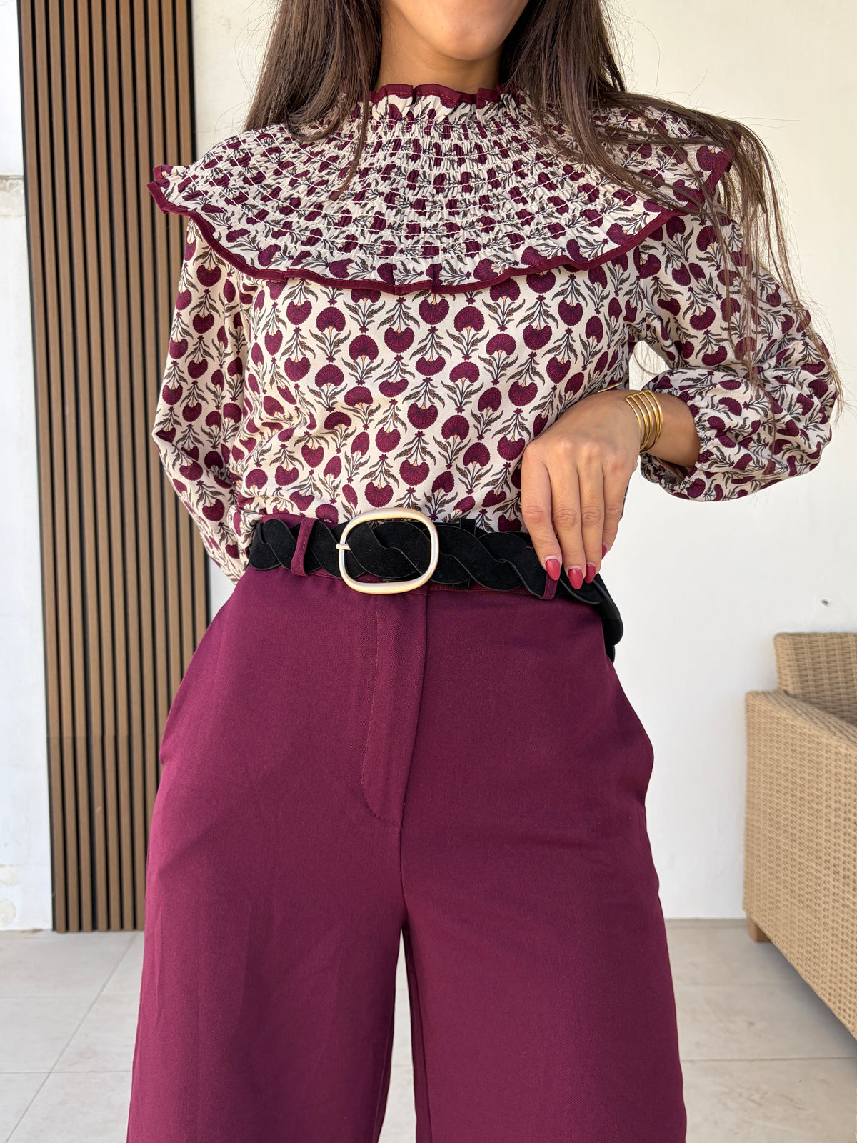 Bermudas burdeos Aitana