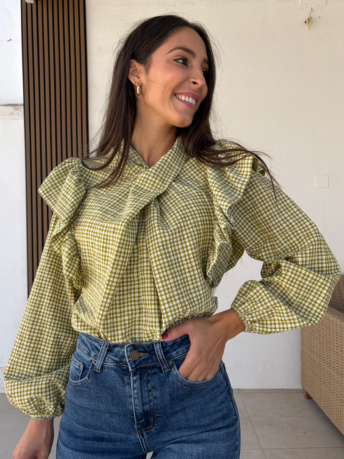 Camisa vichy verde