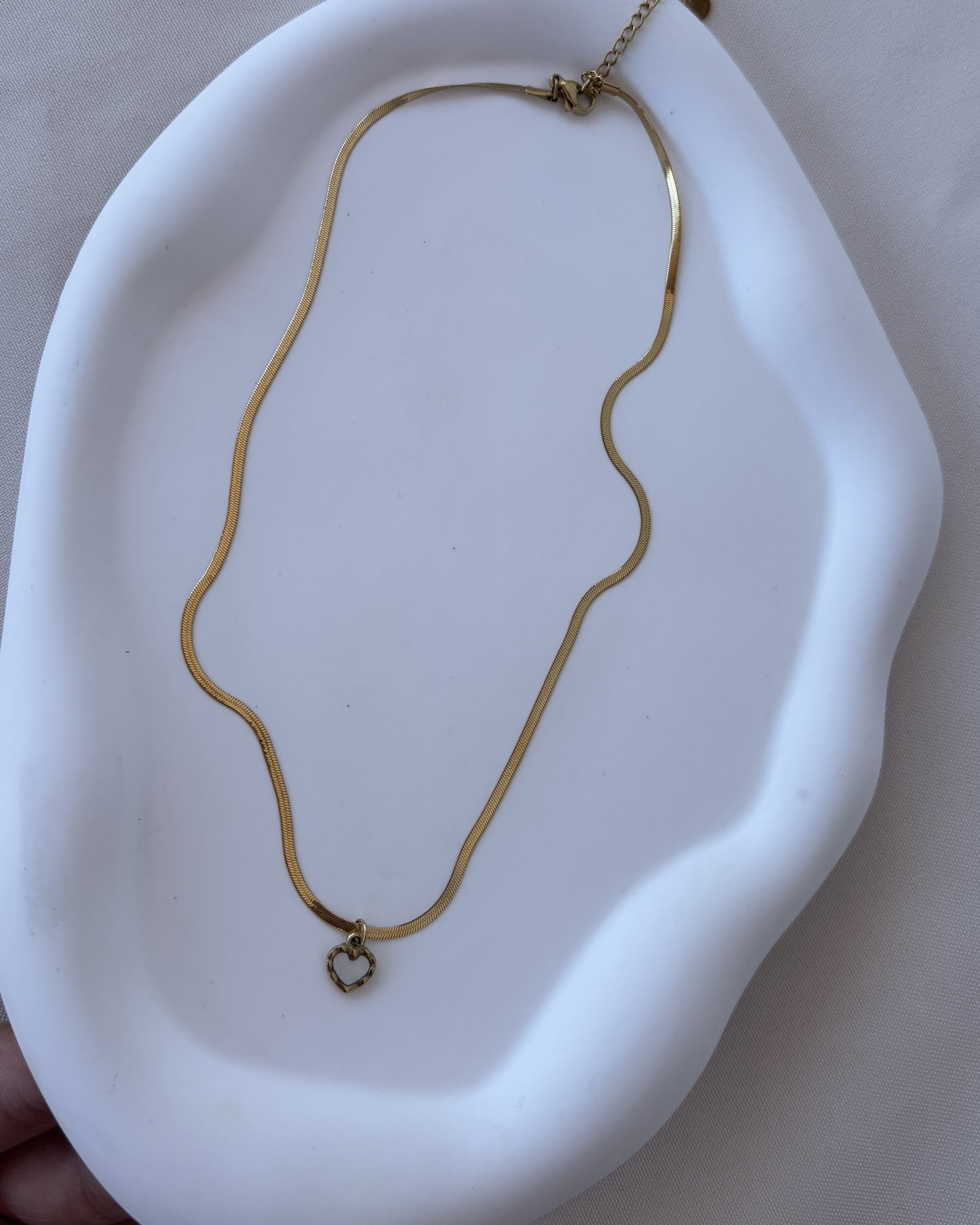 Colgante corazón blanco