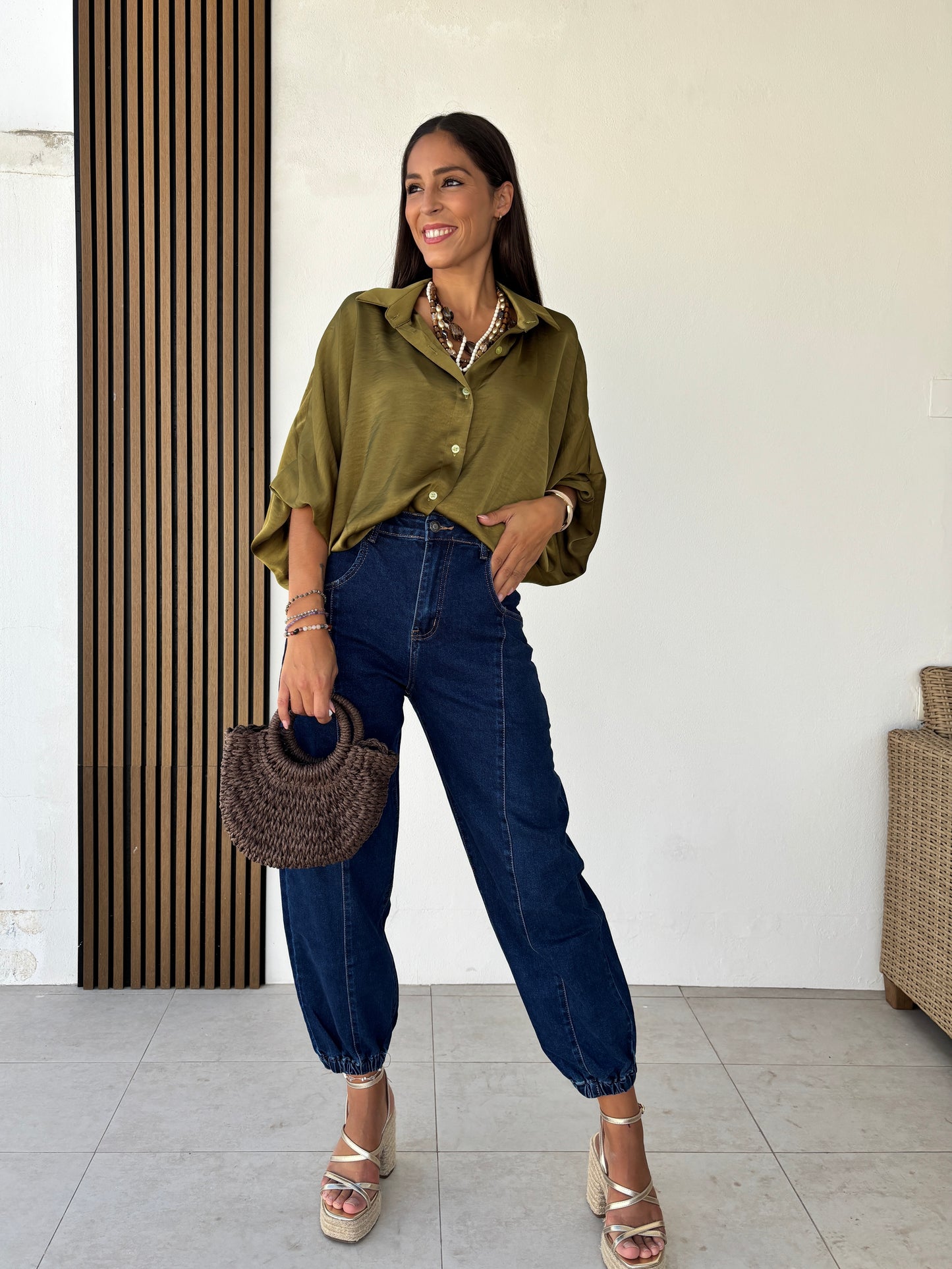 Pantalón Bombacho denim