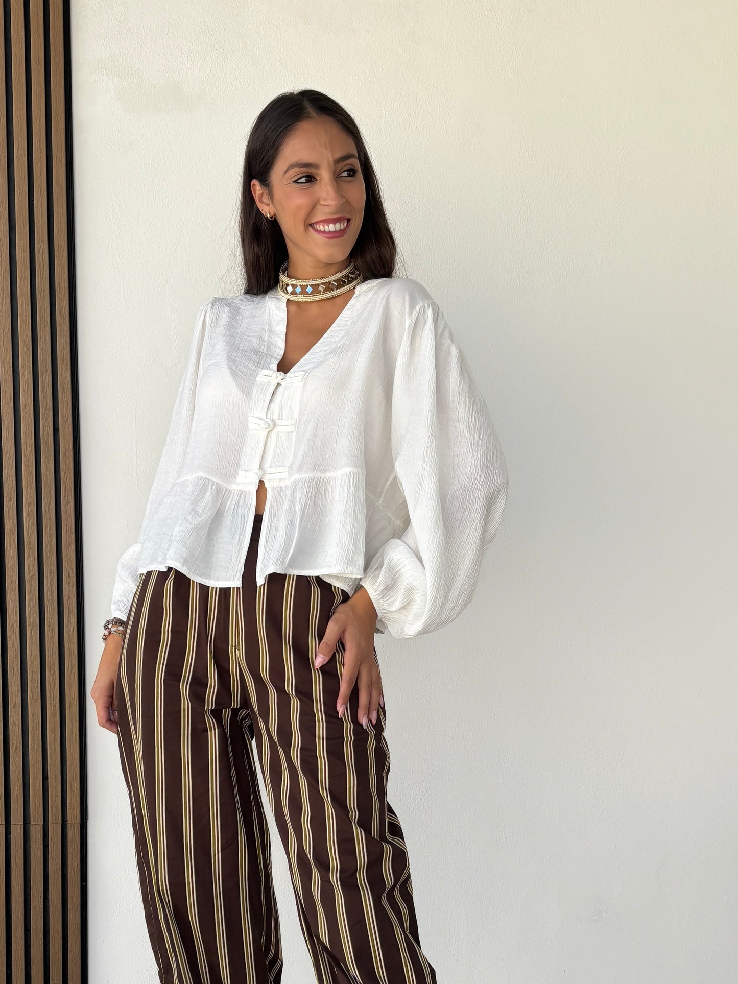 Camisa Elisa blanco roto