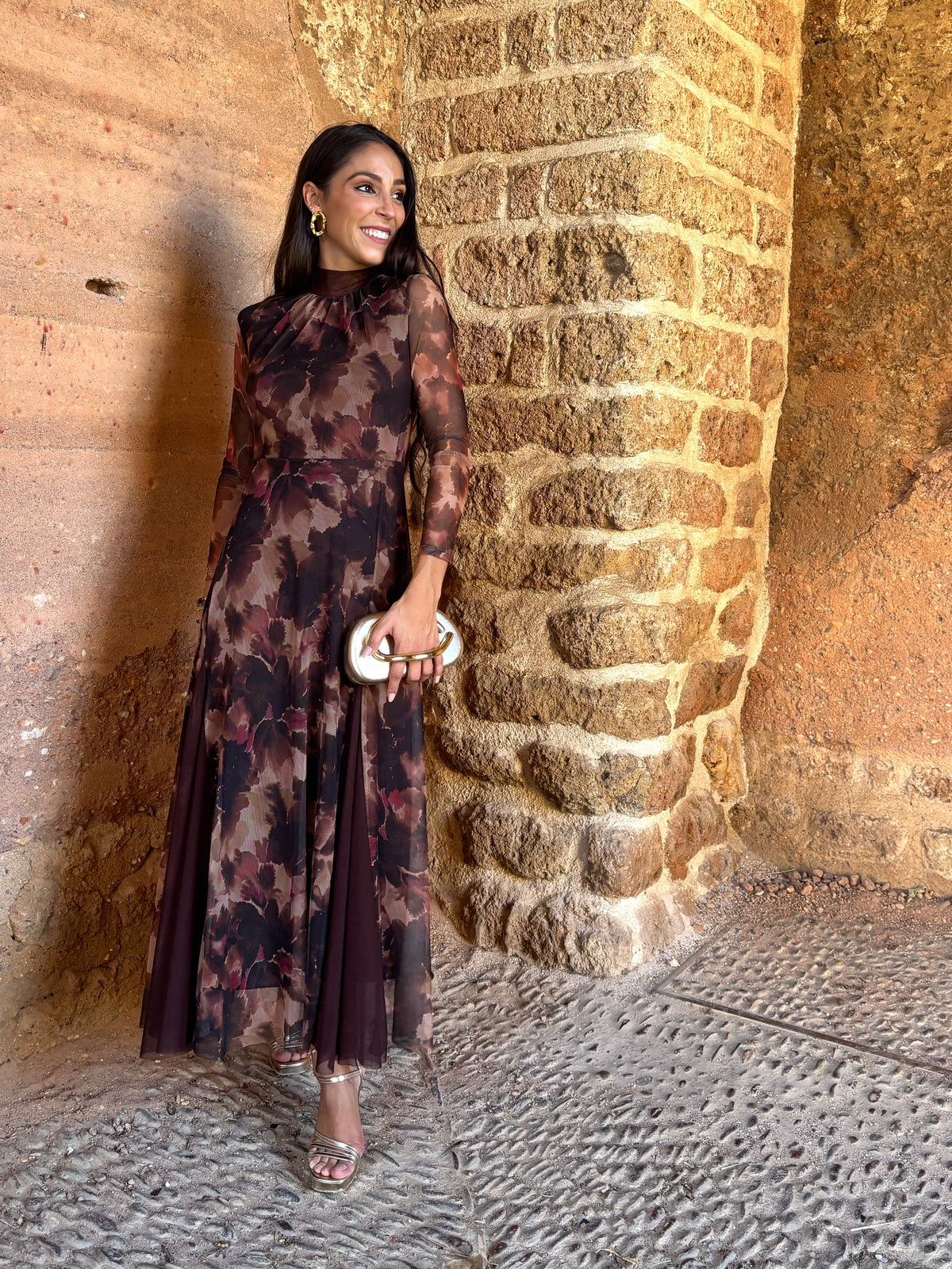 Vestido Violeta marrón