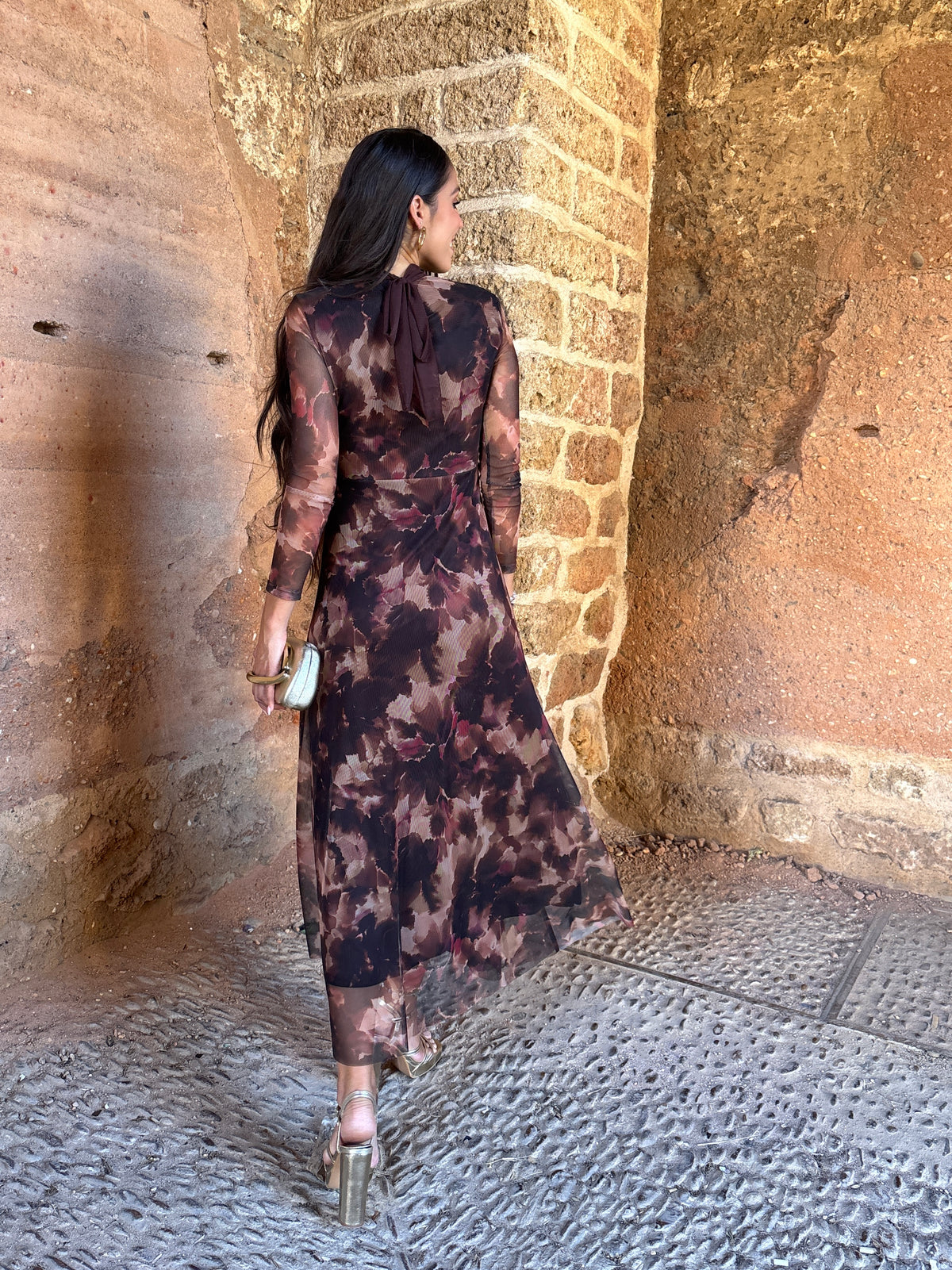 Vestido Violeta marrón