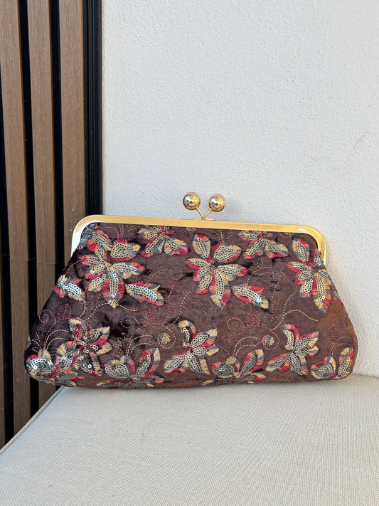 Cartera Flores lentejuelas