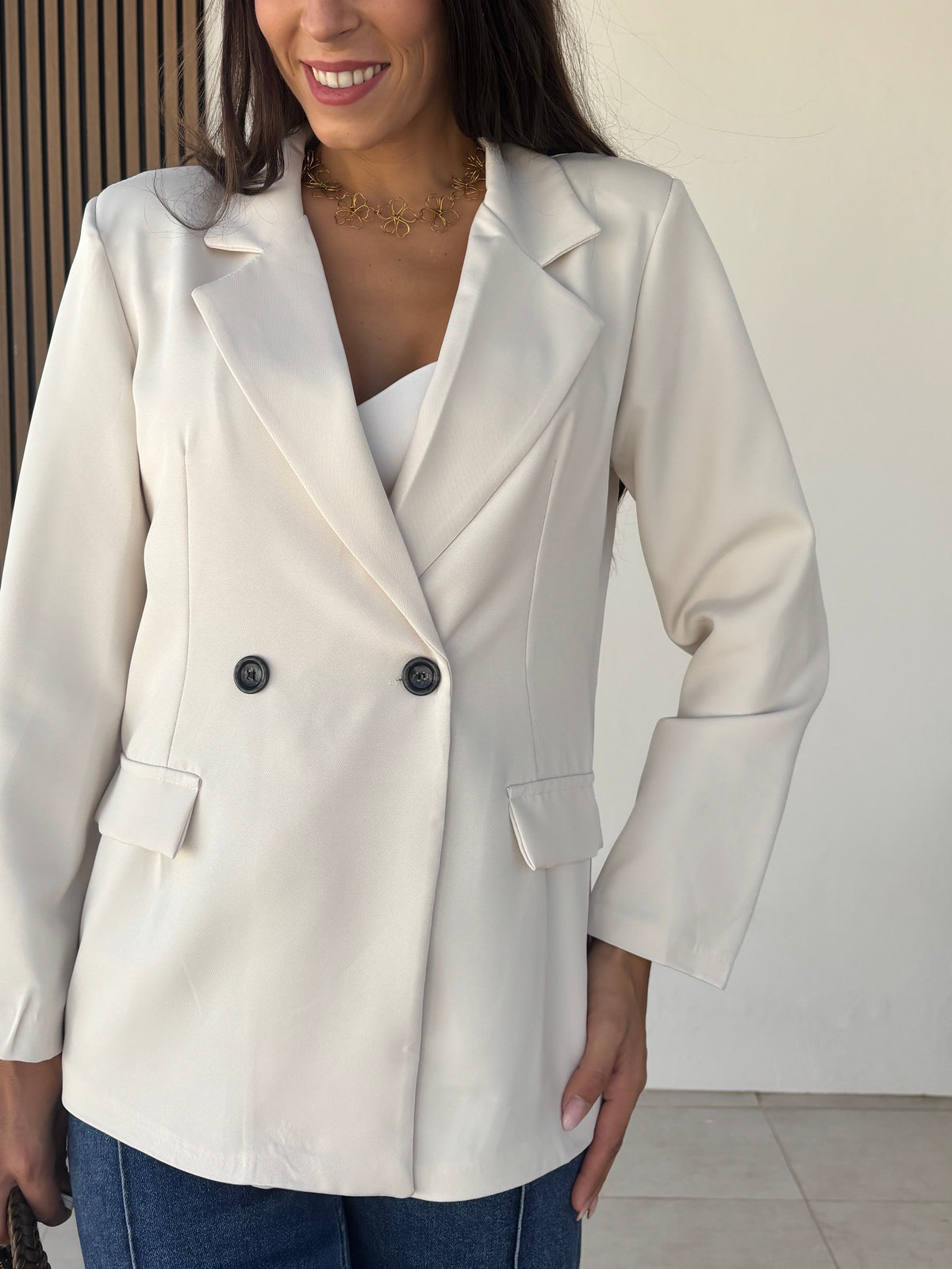 Blazer Sara blanca rota
