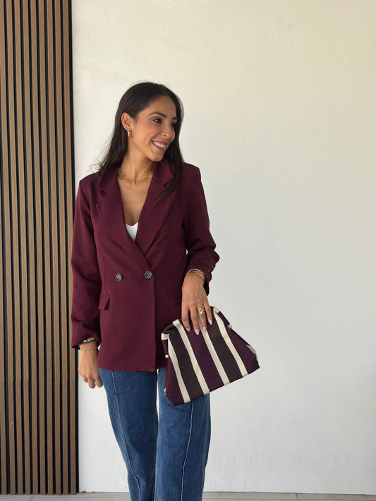Blazer Sara burdeos