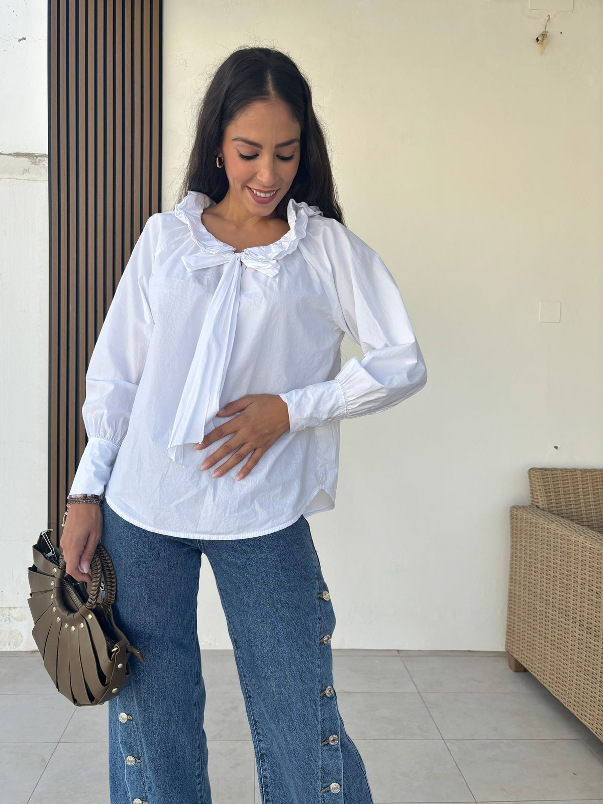 Camisa Blanca Lazo