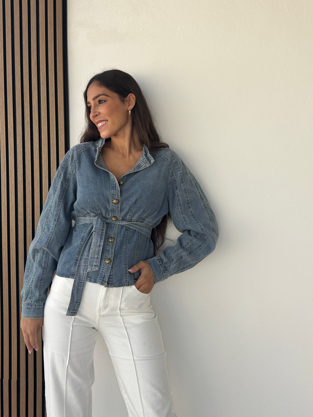 Camisa Vaquera con lazo
