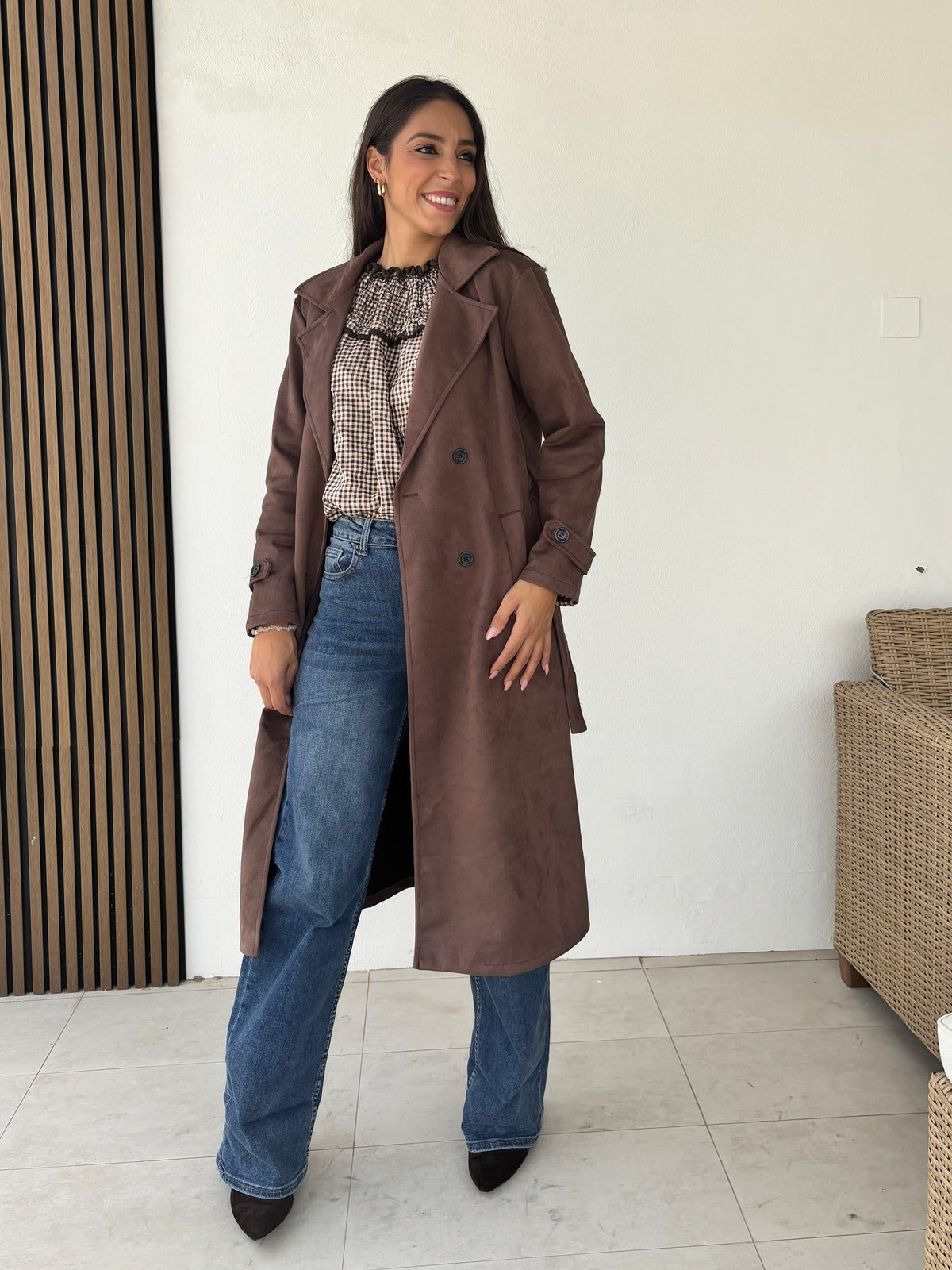 Gabardina Antelina Marrón