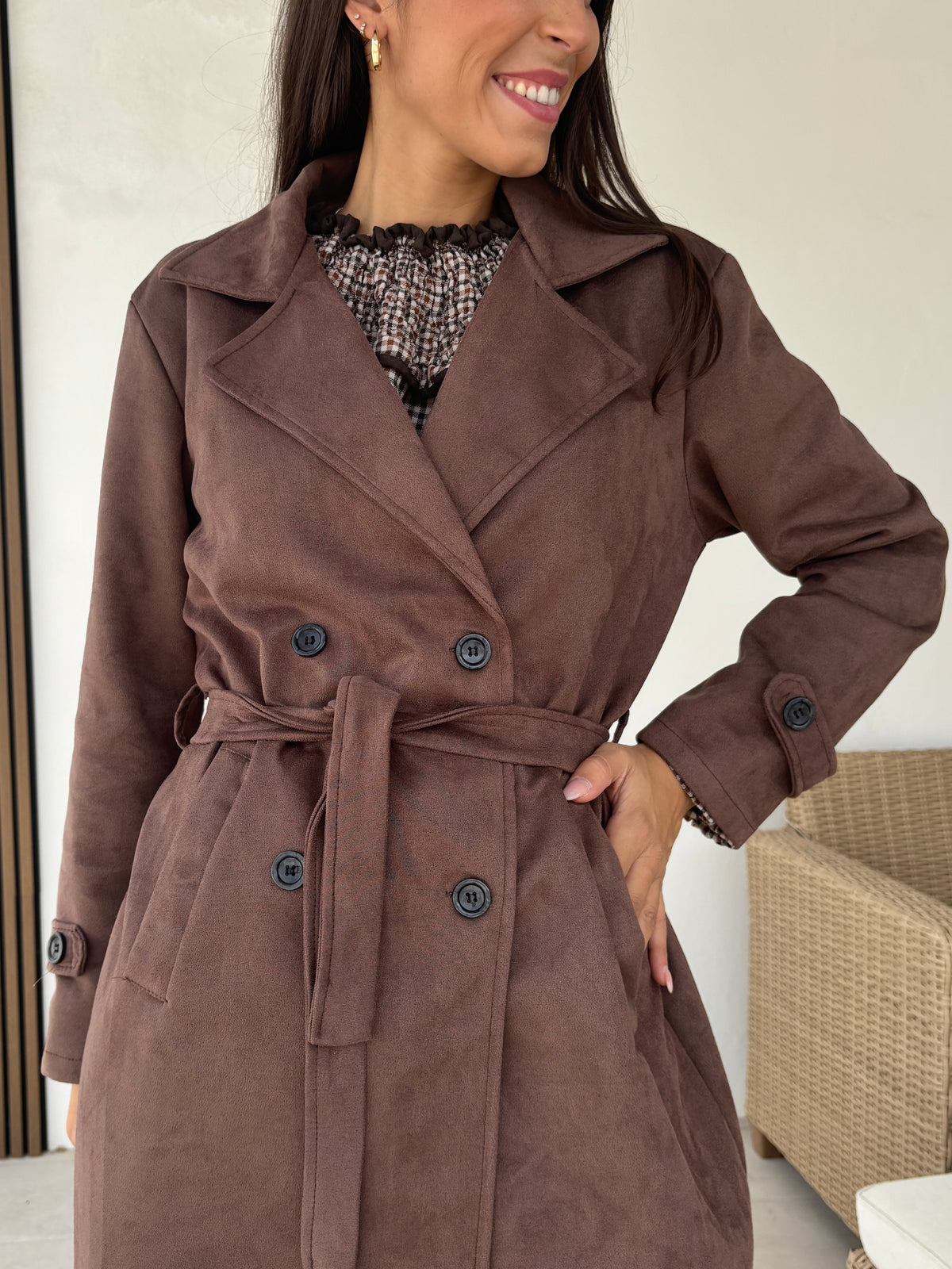 Gabardina Antelina Marrón