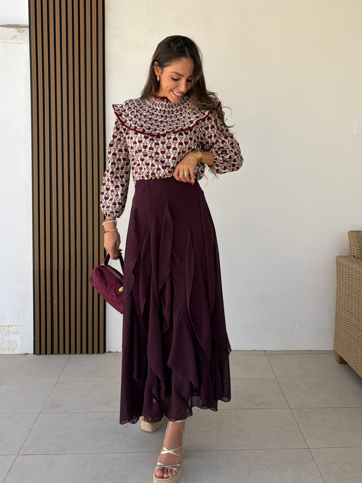 Falda Sevilla Tinto