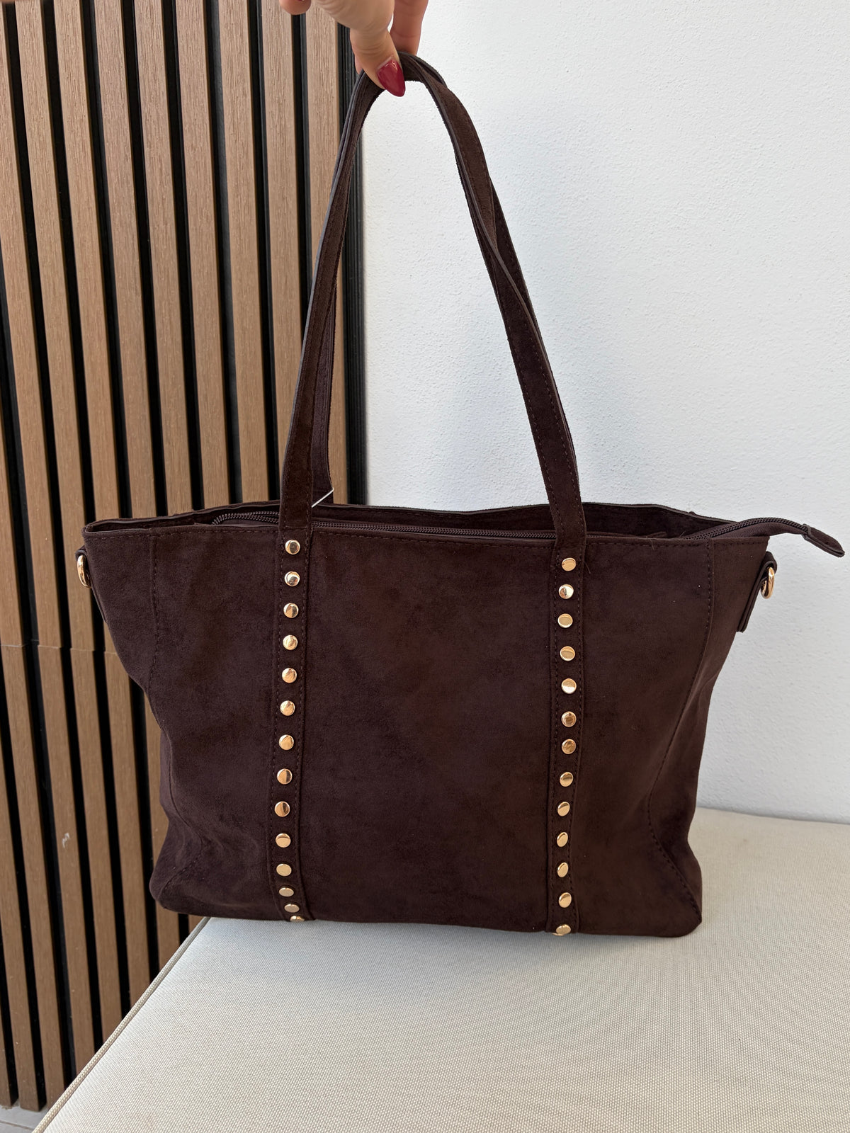 Bolso Tachas marrón