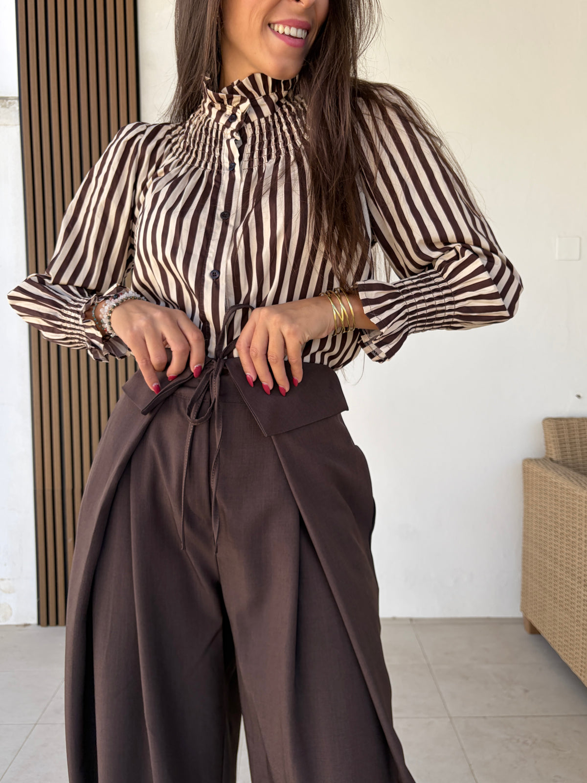 Camisa Liss Marrón