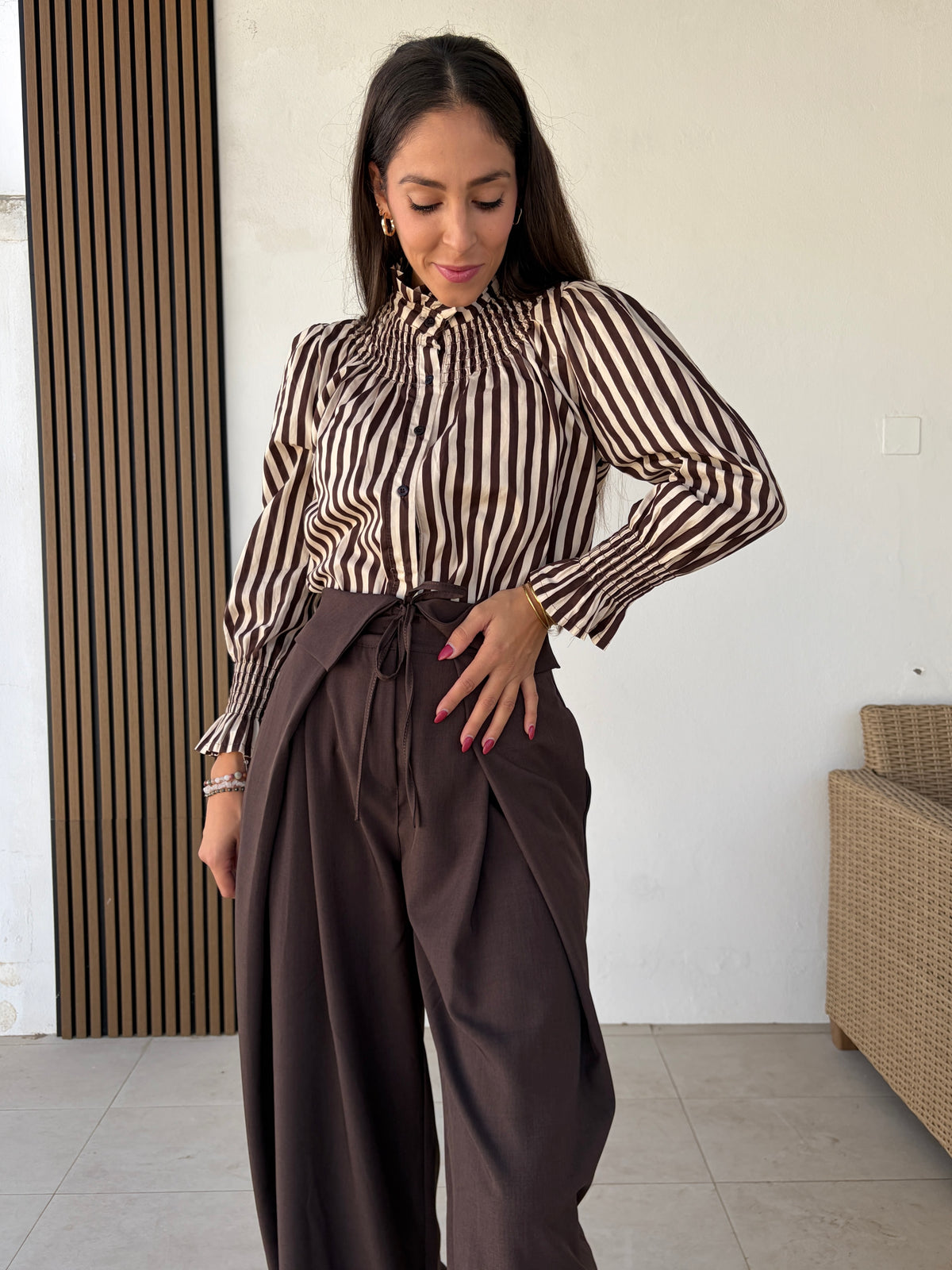 Camisa Liss Marrón