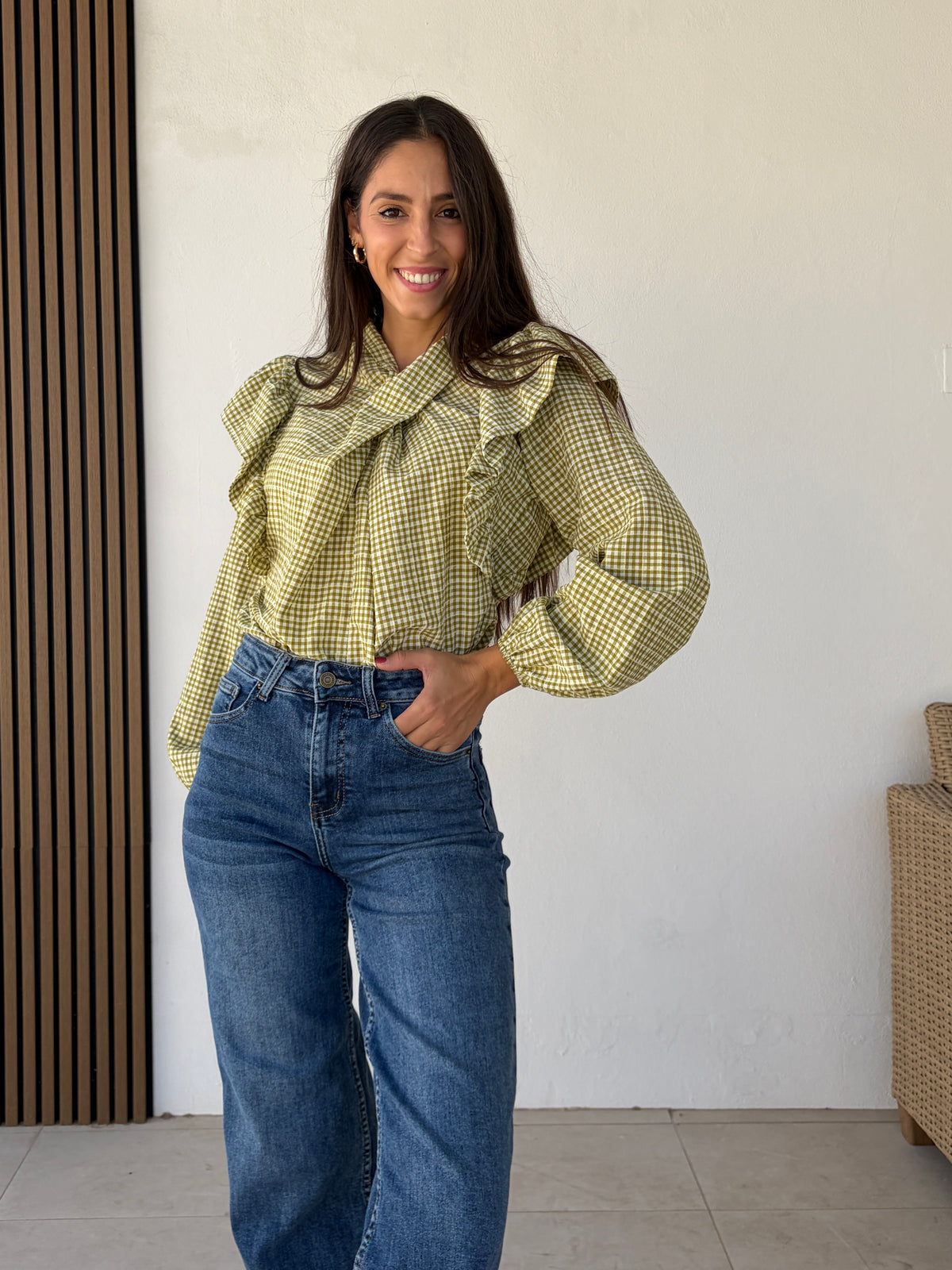 Camisa vichy verde