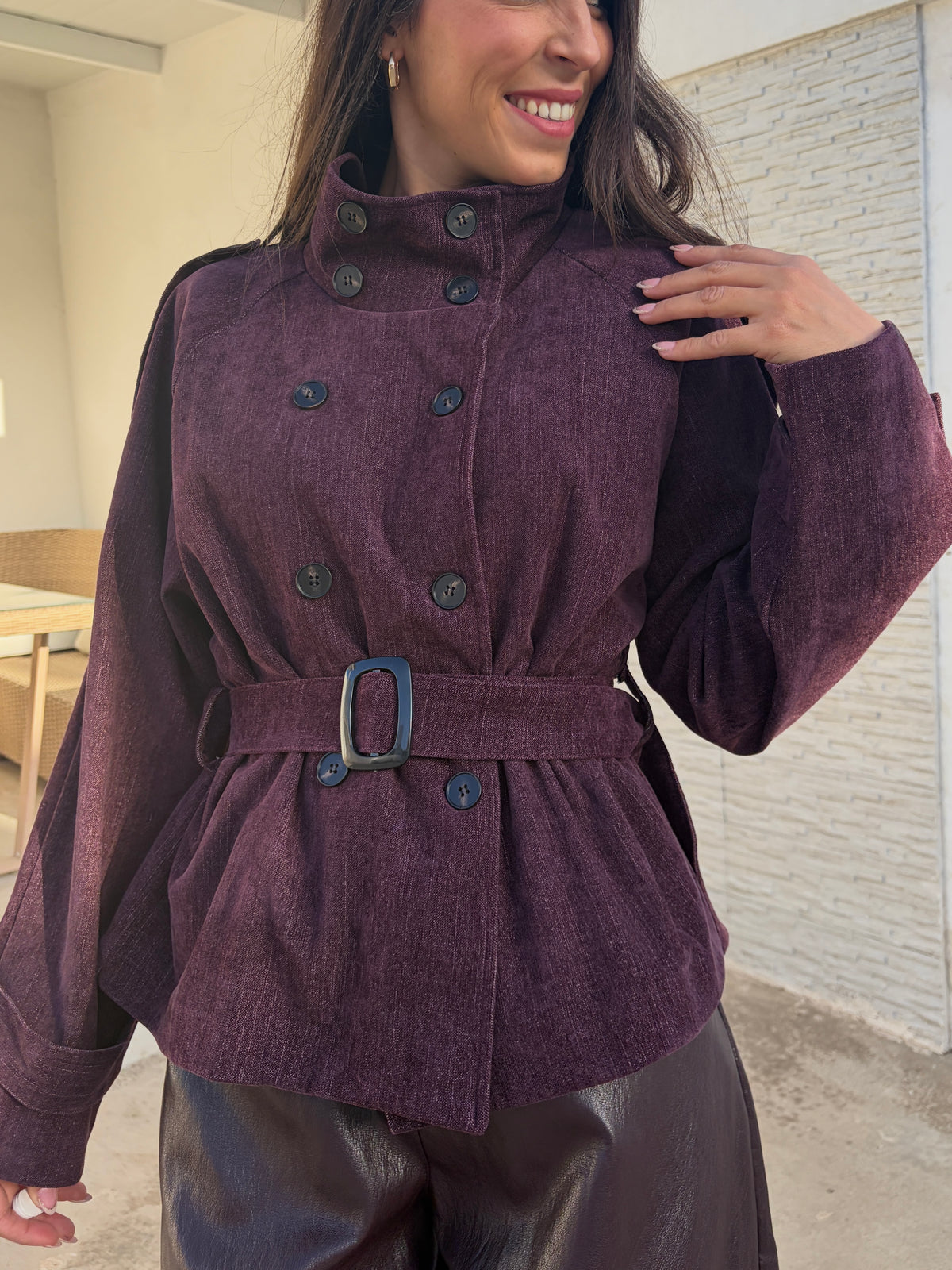 Chaqueta Tenia burdeos