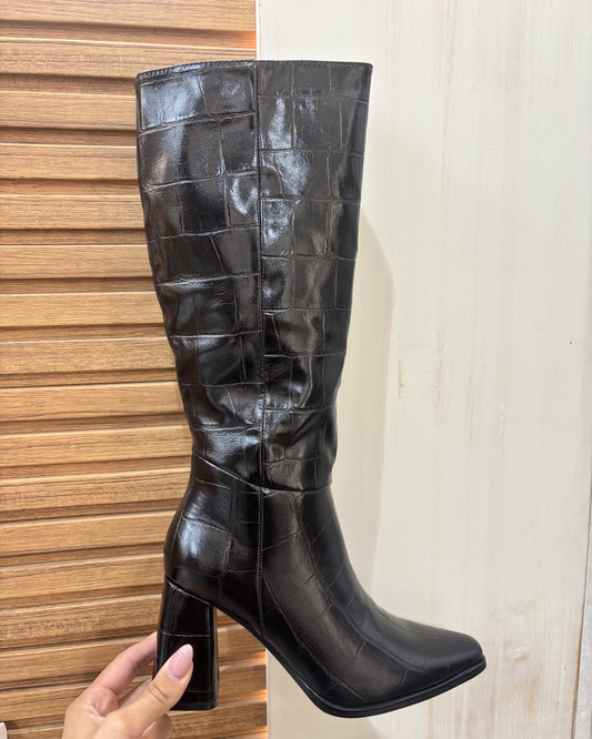 Bota Cocodrilo Negra