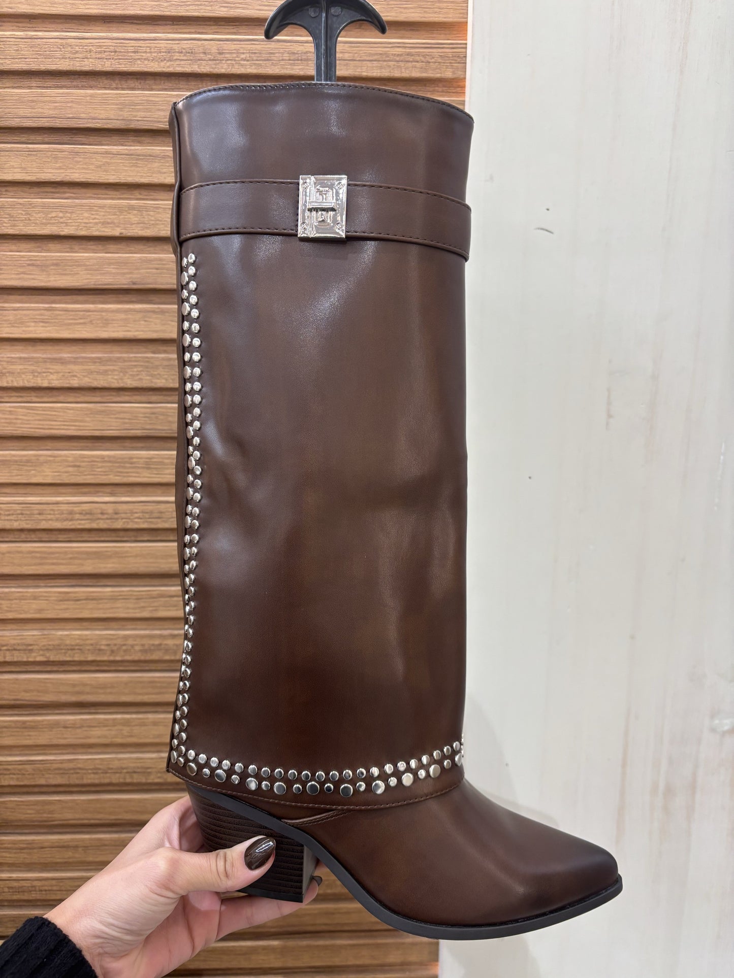 Bota París Alta marrón