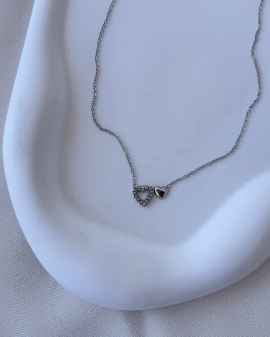 Colgante doble corazón