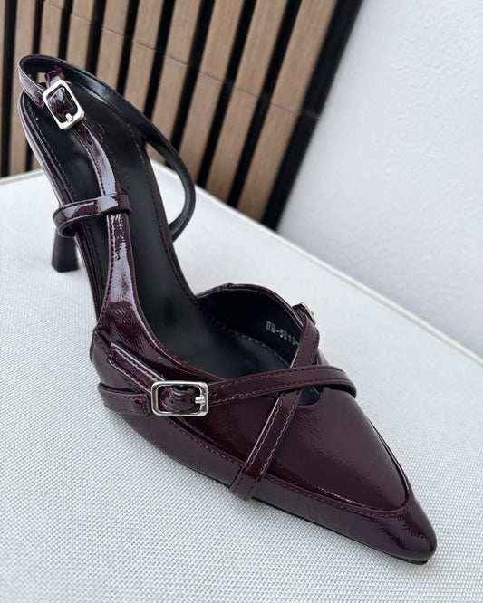 Zapato Claudia Charol Burdeos